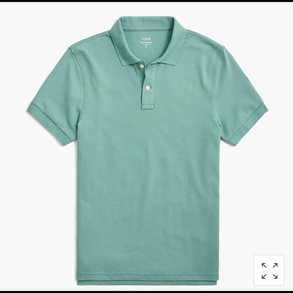 🌵J Crew Mint Green Short Sleeve Classic Polo LG